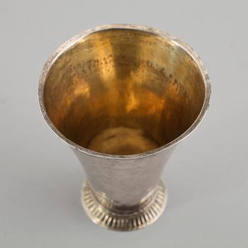 BÄGARE, silver, Aron Wangstelius, Torshälla 1760. Vikt ca 56 g.