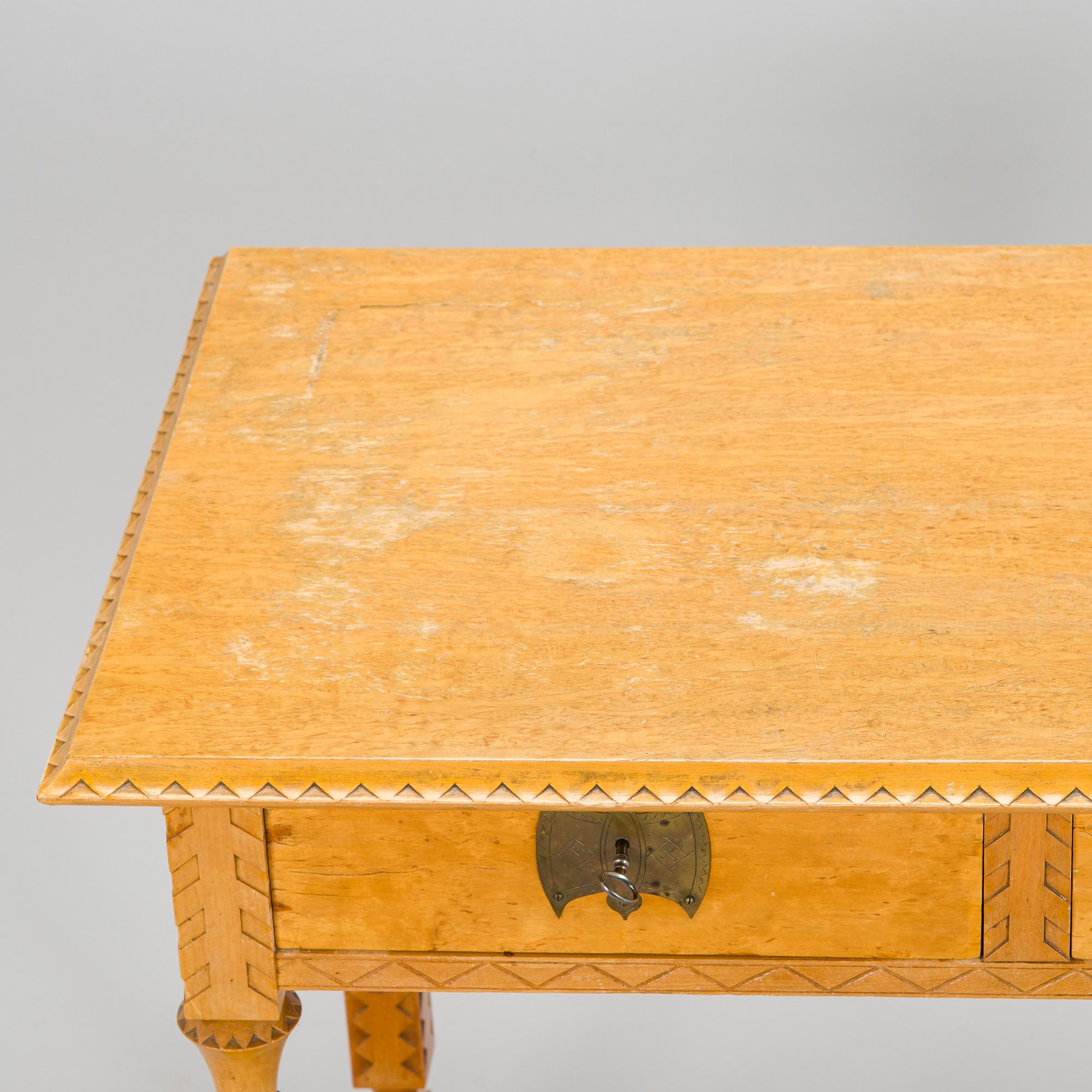 Yrjö Blomstedt, kirjoituspöytä ja jakkara, 1898.