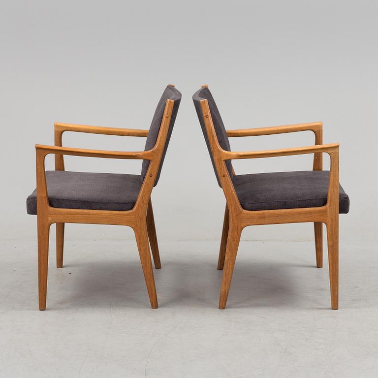 A pair of armchairs by Karl Erik Ekselius, JOC, Vetlanda, 20th century.