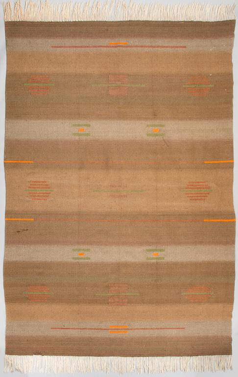 A 1930's Finnish flat weave carpet. Circa 330 x 220 cm.