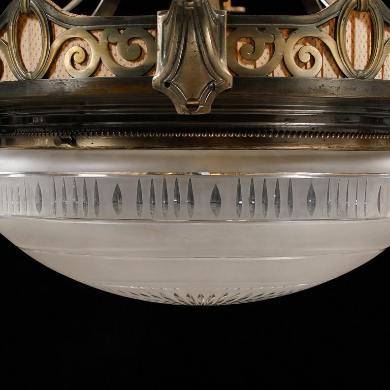 TAKLAMPA, jugend, 1900-talets första kvartal, höjd ca 80 cm.