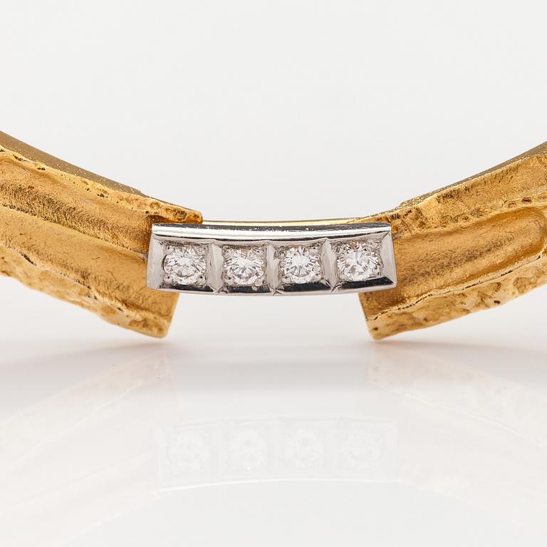 Björn Weckström, Halsband "Messaggio", 18K guld och briljantslipade diamanter ca 1.60 ct tot. Lapponia.