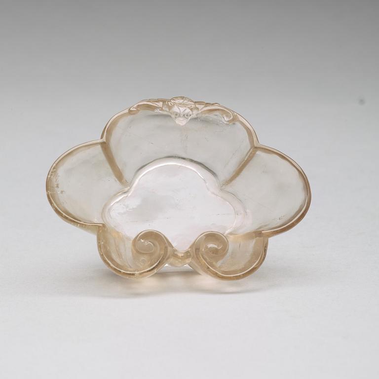 A rock chrystal brush washer, Qing dynasty, 19th Century.