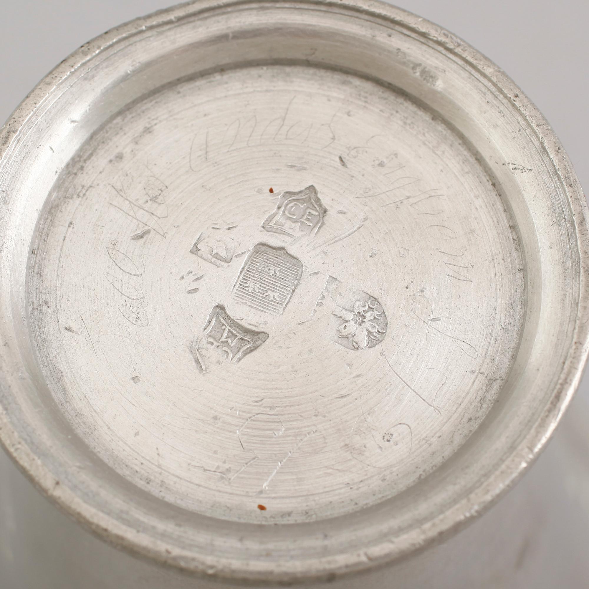 BÄGARE, tenn, Christopher Ekman, Eksjö 1777.