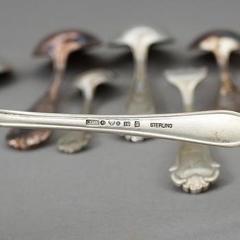 DELAR TILL BESTICKUPPSÄTTNING, 15 delar, silver. Modell Drottning Viktoria, C G Hallberg, Stockholm, 1900-talets mitt.