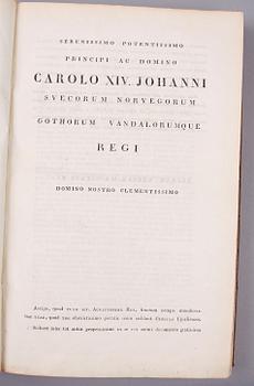 BOK, "Scriptores Rerum Svecicarum" vol I av Eric Michael Fant, Uppsala 1818.