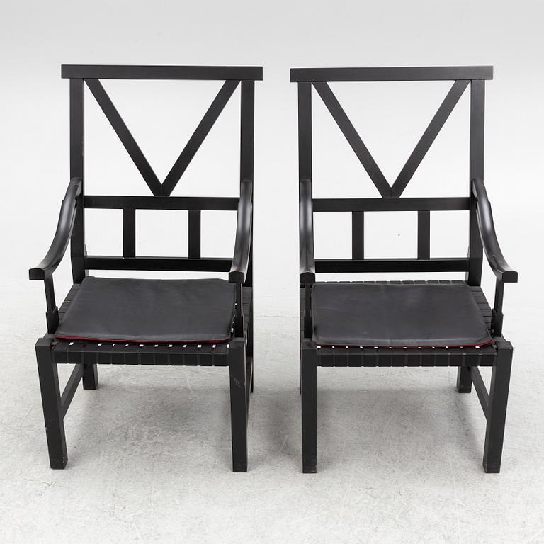 John Kandell, armchairs, a pair, "Victory", Källemo, after 1990.