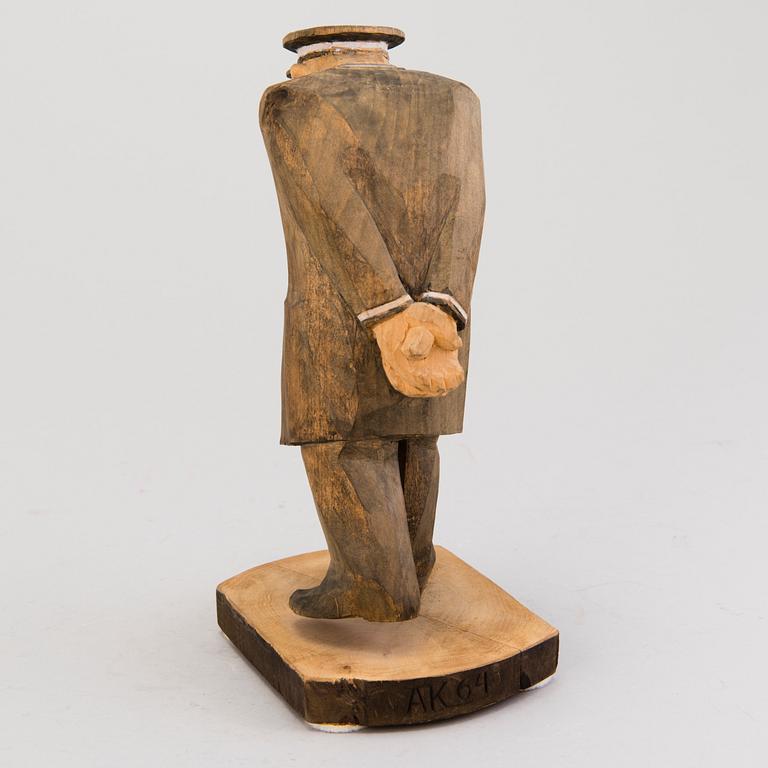 ALBIN KAASINEN, sculpture, wood, signed and dated -64.