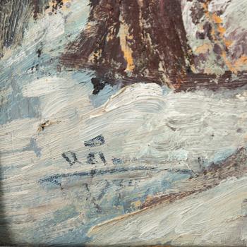 Acke Åslund, Horse in a winter landscape.