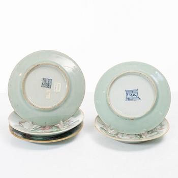 A set of 25 Canton famille rose dishes, 19th century.