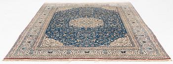 A semi-antique Nain Tusheshk, signed, ca 324 x 223 cm.