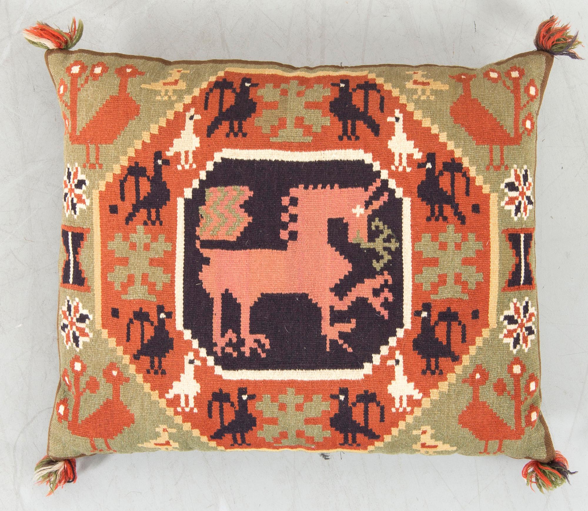 KUDDE, allmoge, flamskvävnad, Skåne, tidigt 1900-tal.