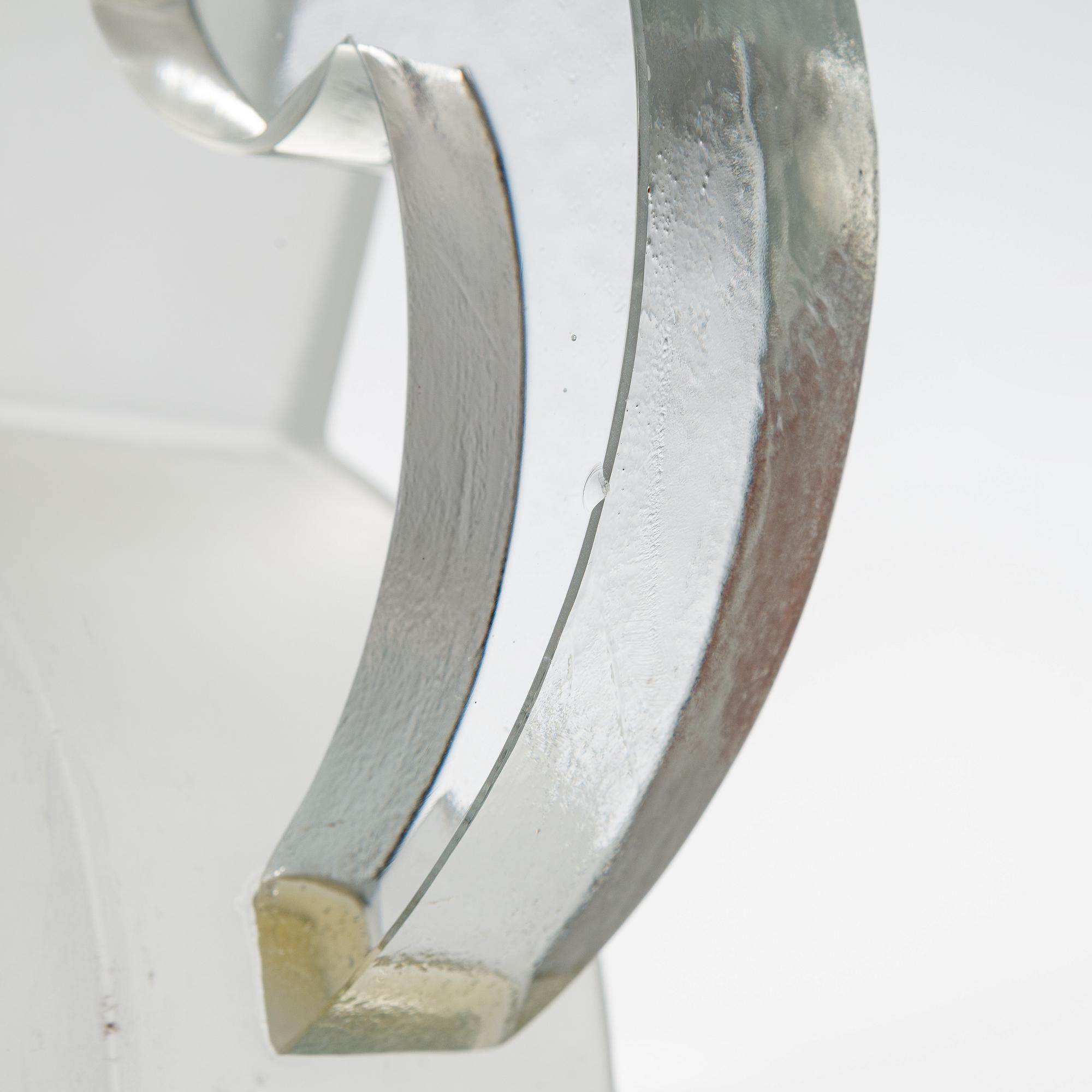 Heikki Orvola, glasskulptur "Maya", signerad Heikki Orvola Nuutajärvi.