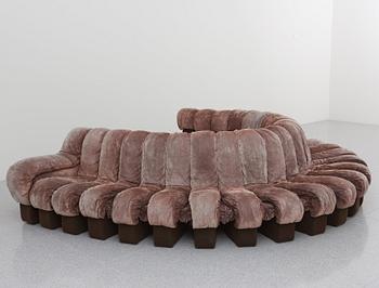 Ueli Berger, Eleanora Peduzzi-Riva och Heinz Ulrich, a "DS-600" "Non-Stop" sofa for De Sede, Switzerland, 1970's.