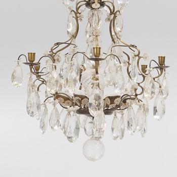 A Rococo style chandelier, first half of the 20th century.