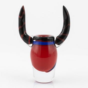 Erik Höglund, skulptur/vas, glas, Strömbergshyttan.