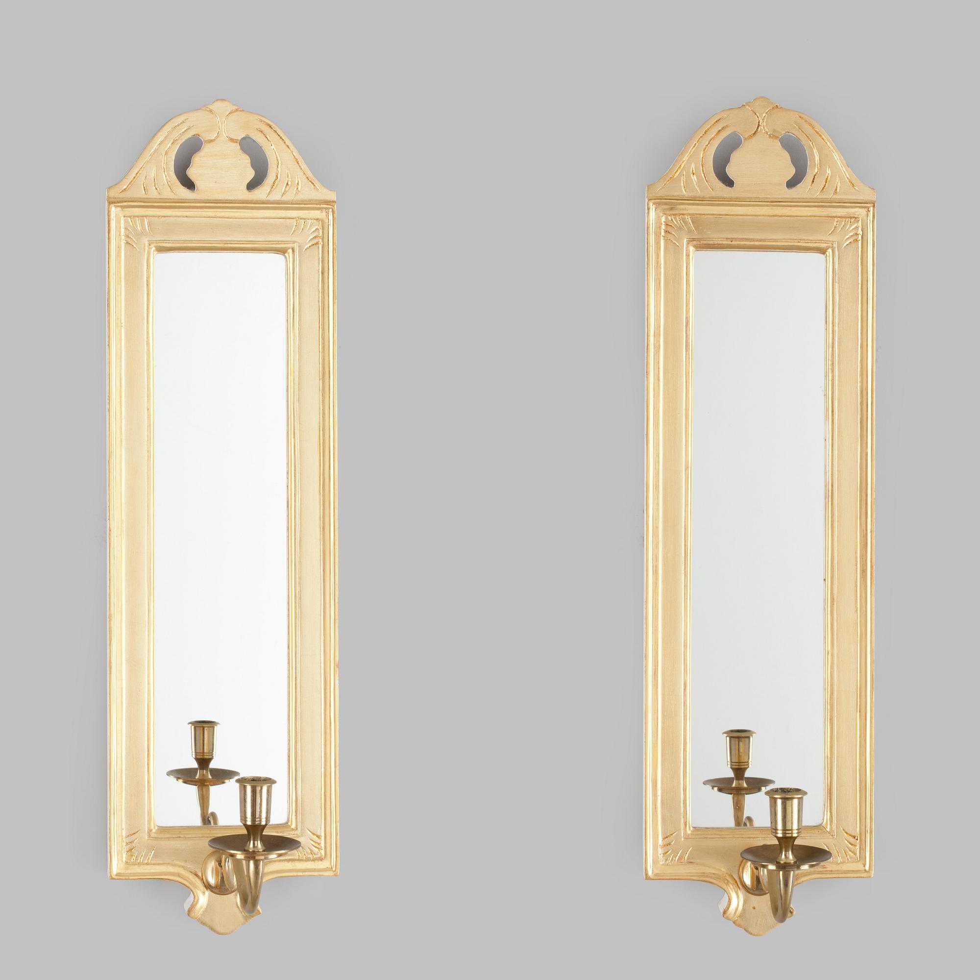 SPEGELLAMPETTER, ett par,"Regnaholm", ur IKEA:s 1700-talsserie, 1990-tal.