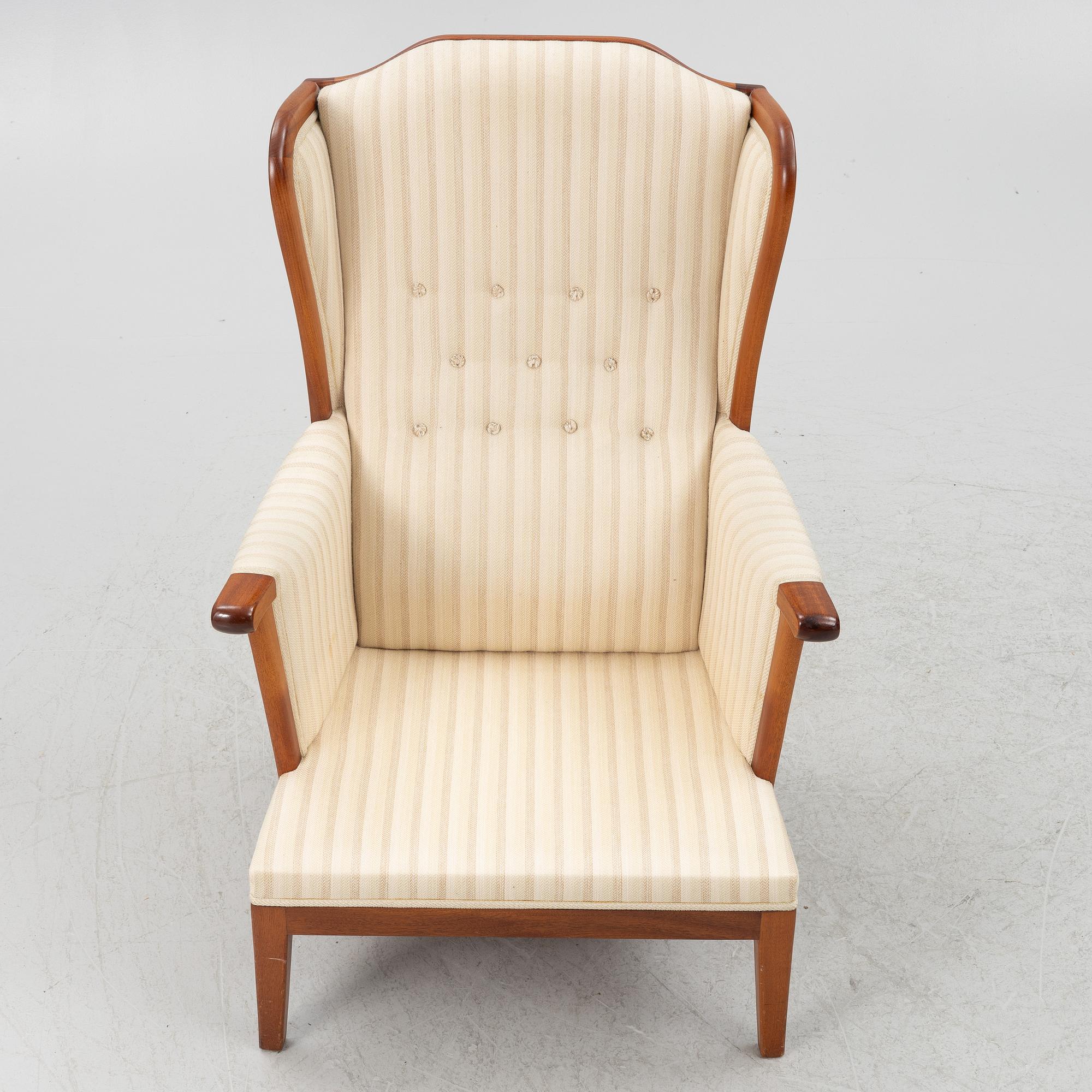 Carl Malmsten, armchair, "The Housefather", OH Sjögren 1988.