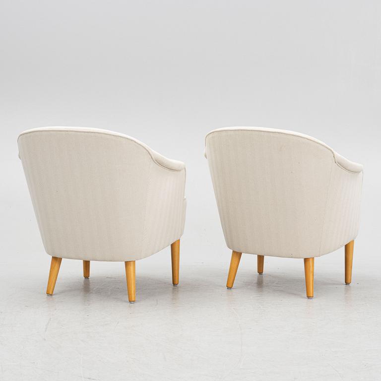 Carl Malmsten, fåtöljer, ett par, "Lillpaddan", OH Sjögren, Tranås, 1900-talets andra hälft.