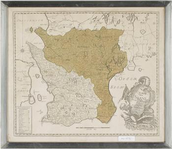 Georg Biurman · GEORG BIURMAN, karta, gravyr, 1700-tal.