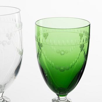 An 88-piece glass service, mid 20th century.