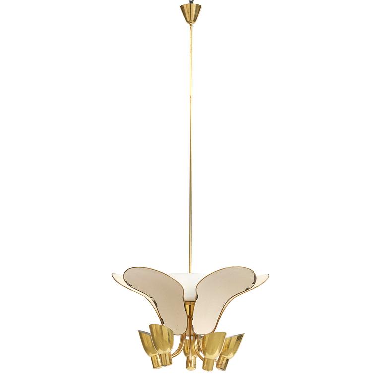 Carl-Axel Acking, a rare ceiling lamp model 982, Bröderna Malmströms Metallvarufabrik, Malmö, 1950s.