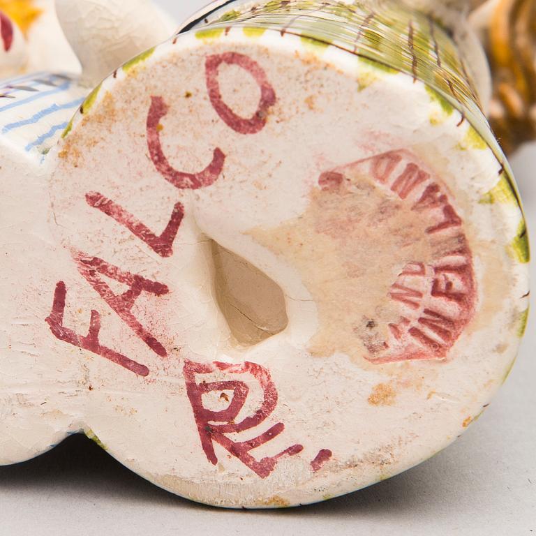 BIRDIE SAHLBERG, and ORVOKKI "OKKI" LAINE attributed to, ceramic figurines, 1+3 pcs, mid-20th century.