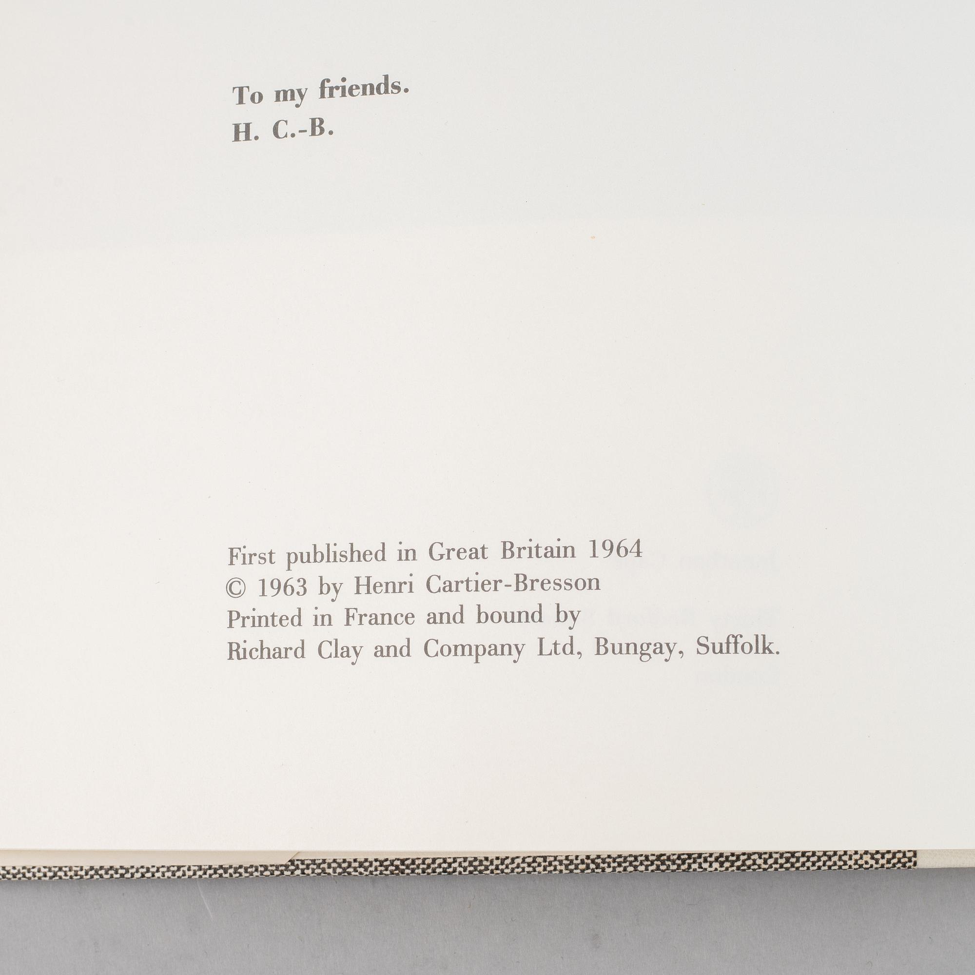 Photobook, "Photographs", by Henri Cartier-Bresson.