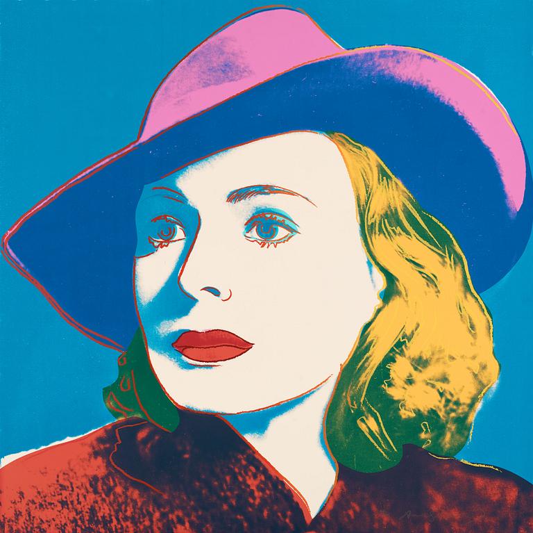 Andy Warhol, "With Hat"; from: "Ingrid Bergman".