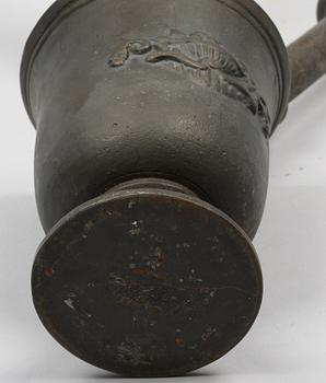 PARTI MÄSSING och GJUTJÄRN, 3 delar, 1800/1900-tal.