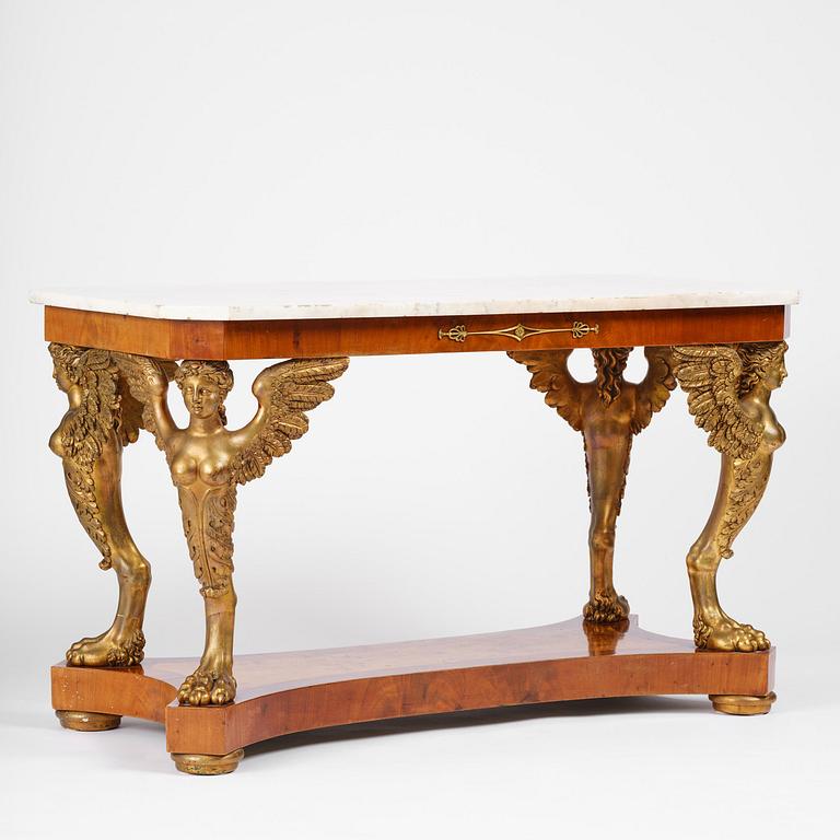 A presumably Austrian Empire centre table, early 19th century.