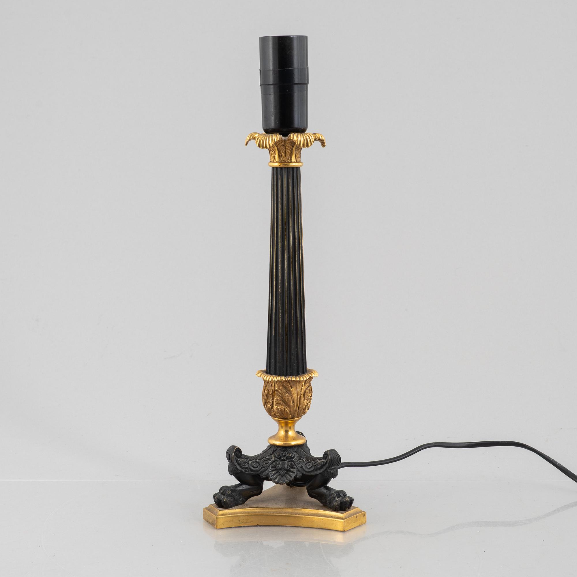 Table lamp, Empire style, mid-20th Century.
