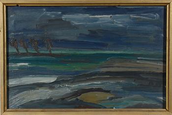 OKÄND KONSTNÄR, olja på pannå. Sign Alfons.