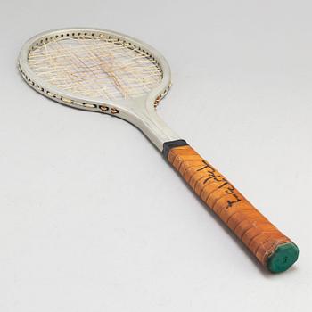 BJÖRN BORG, a personal Browning aluminum test tennisracket, 1978-79.