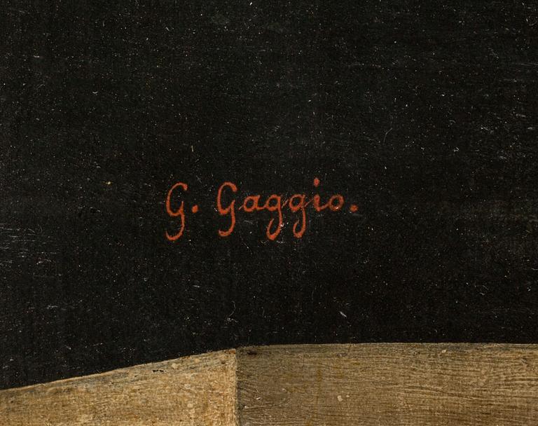 OKÄND KONSTNÄR, olja på duk. Signerad G. Gaggio, 1800-tal.