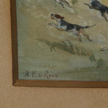 ANNA PALM DE ROSA, gouache, signerad.