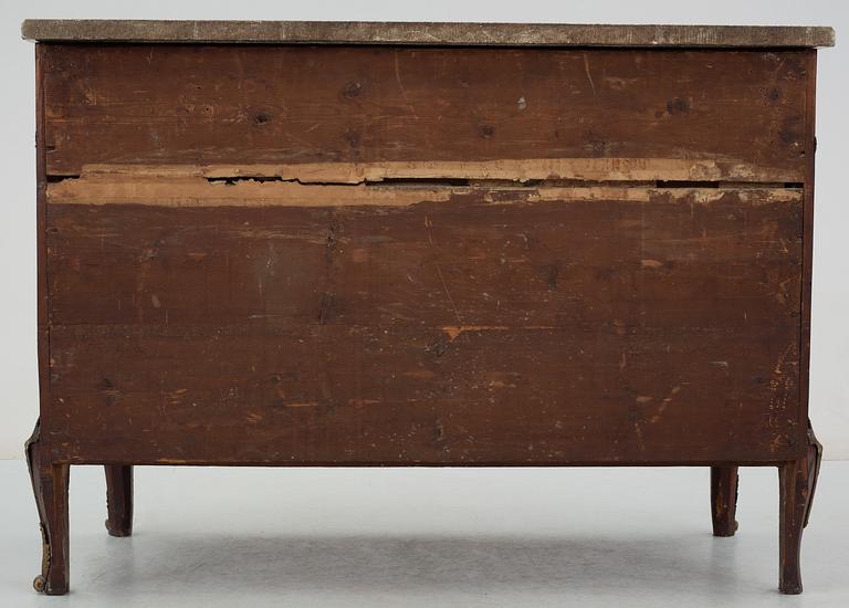 A Gustvian late 18th century commode by N. Korp, not signed.