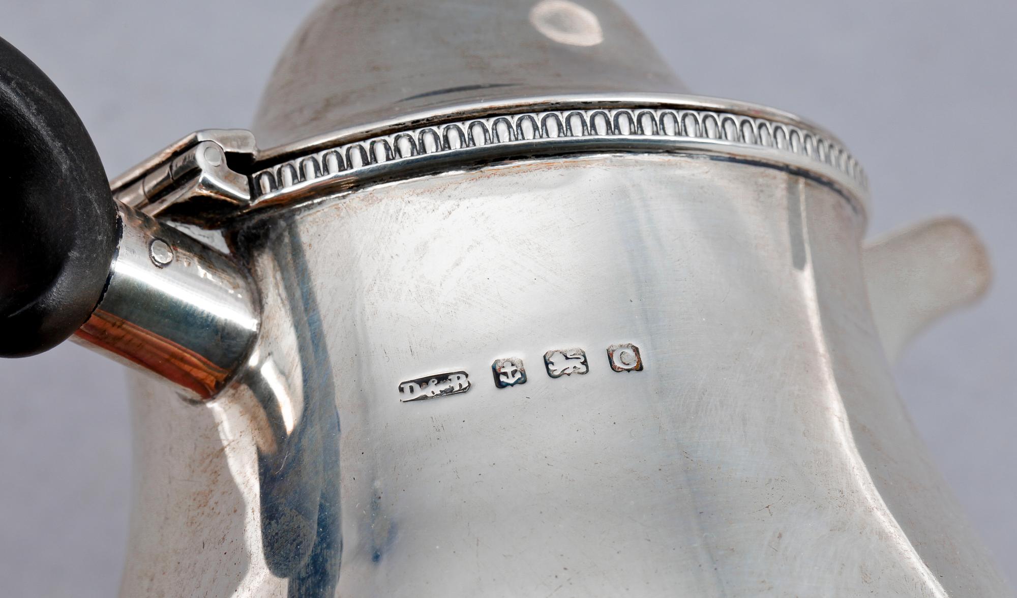 KAFFEKANNA, silver, Docker & Burn, Birmingham, England, 1851.