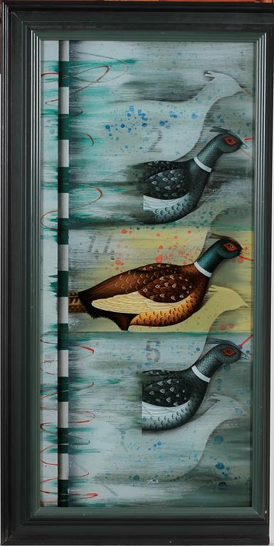 OKÄND KONSTNÄR, triptyk, blandteknik, sign Beck.