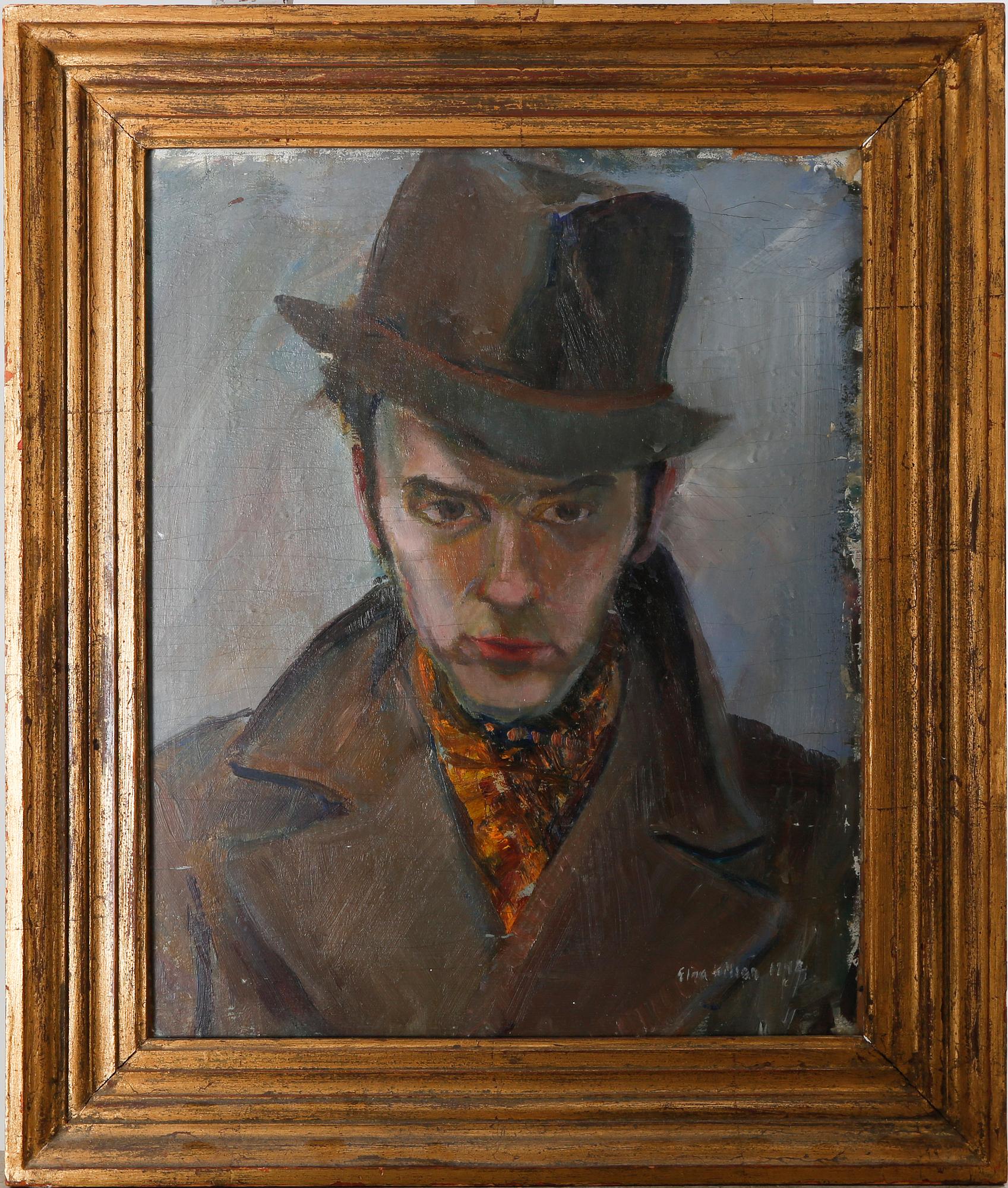 An unknown artist, oil on panel, signed Elna Nilsson and dated 1942?.