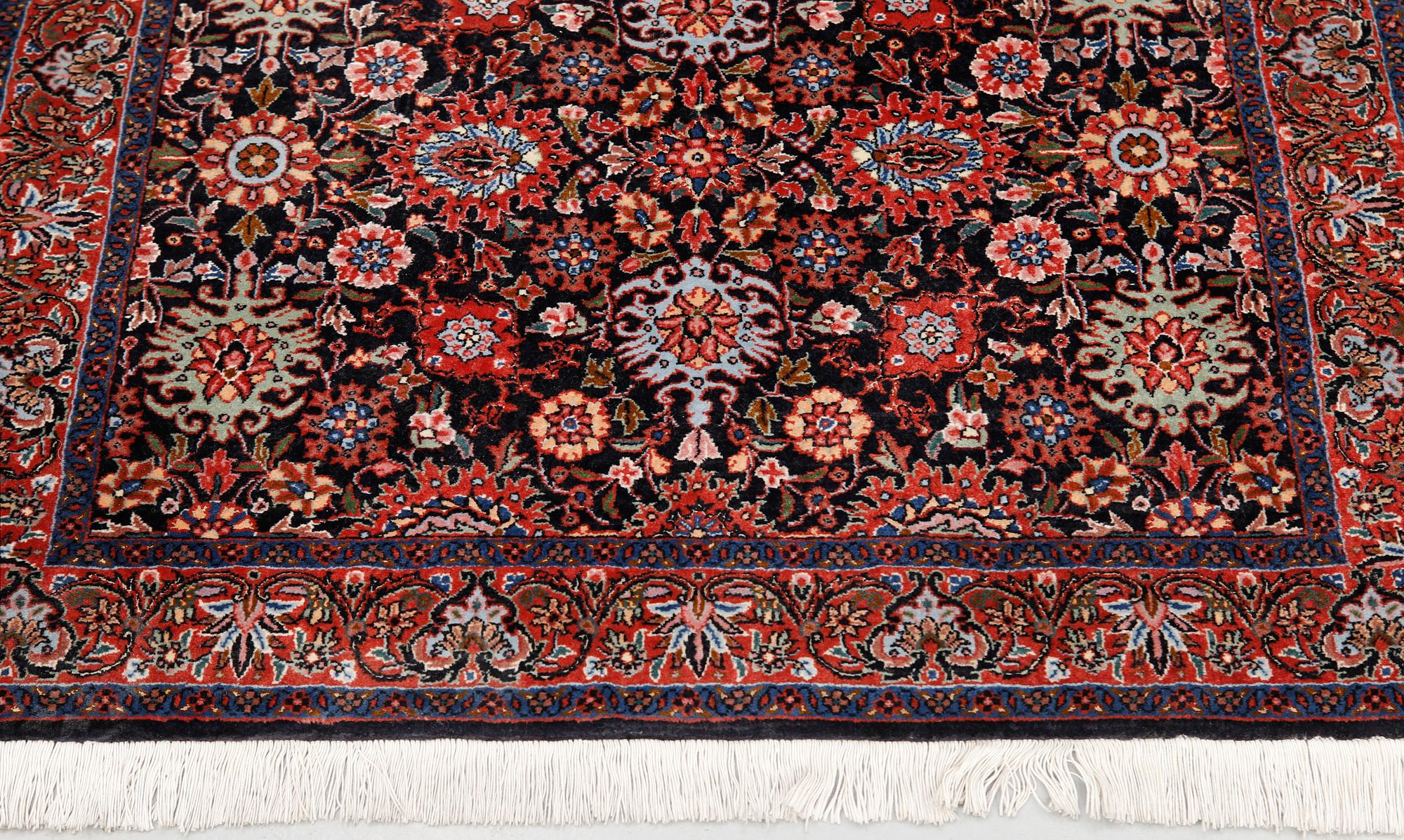 A part silk Bidjar, so called Takab, ca 195 x 104 cm.