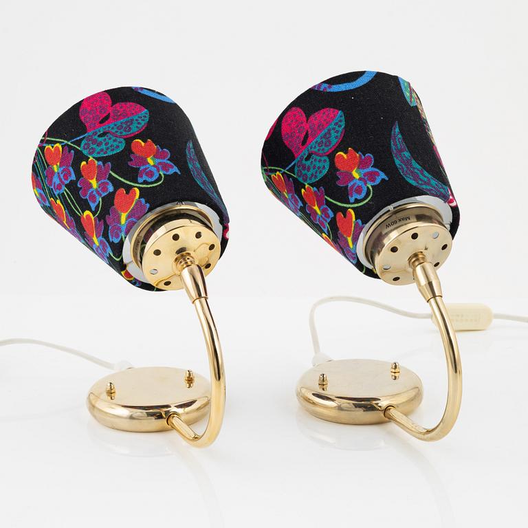 Vägglampor, ett par, modell 6074, Reijmyre Armaturfabrik, 1960/70-tal.