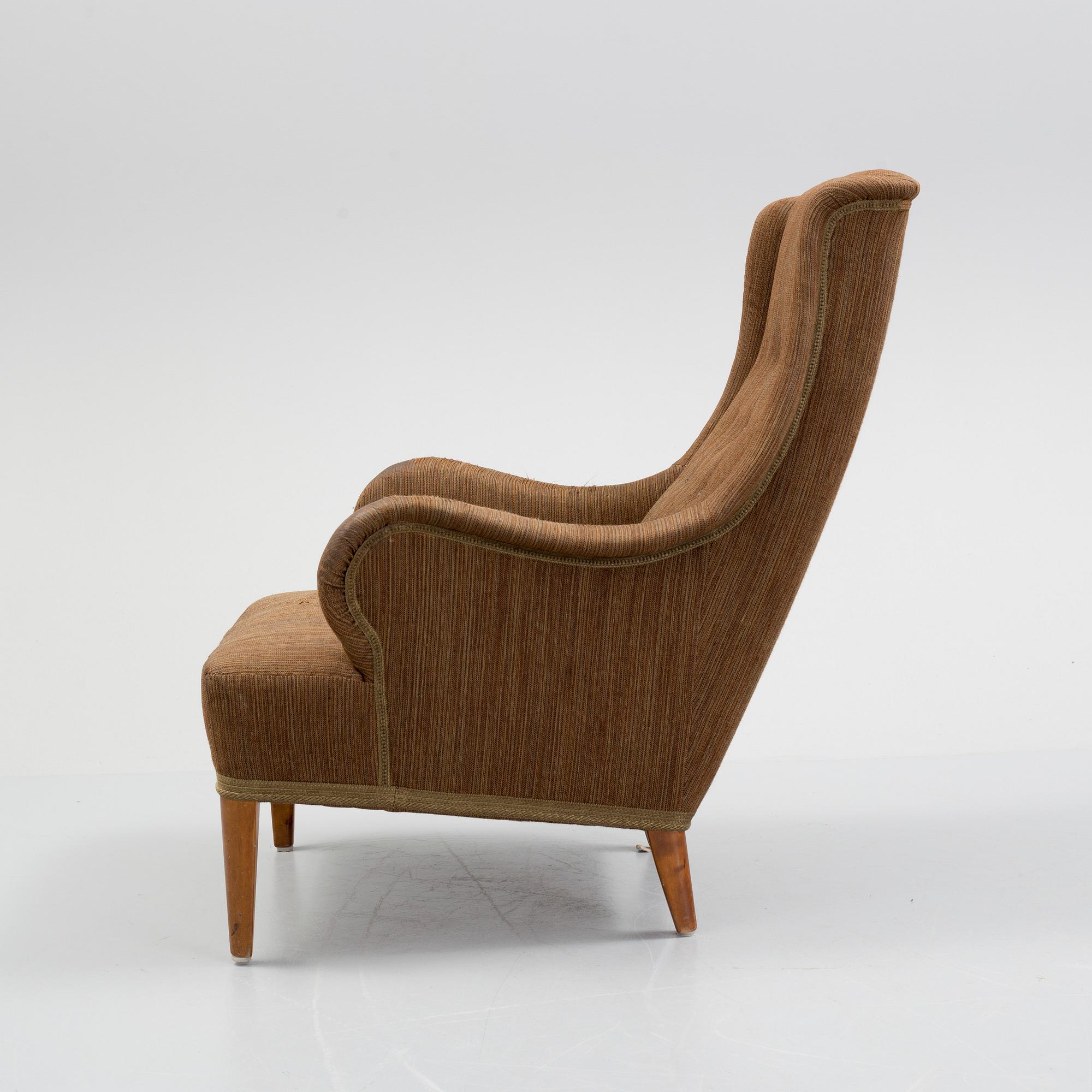 CARL MALMSTEN, armchair, "Oscar", second half of the 20th century. Signed CM.