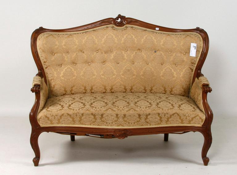 SALONGSGRUPP, 10 delar, rokokostil, 1900-tal.