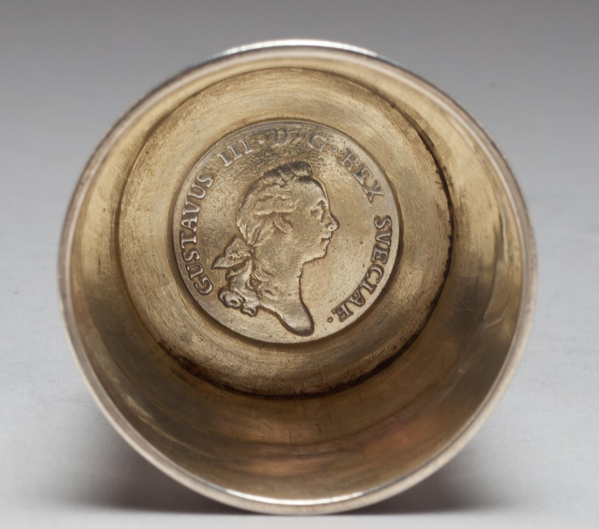SUPKOPP, silver. Troligen Bengt Tellander, (1805-1844) Jönköping. Vikt ca 50 g.