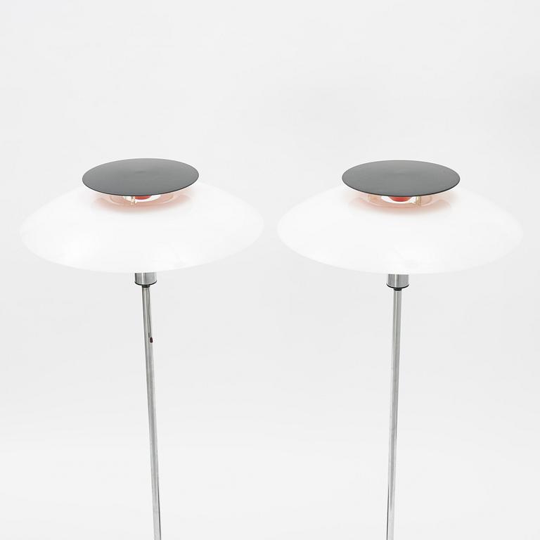 Poul Henningsen, a pair of floor lamps, PH-80, Louis Poulsen, Denmark.