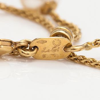 Halsband, 18K guld, odlade pärlor. Le-Gi, Italien.