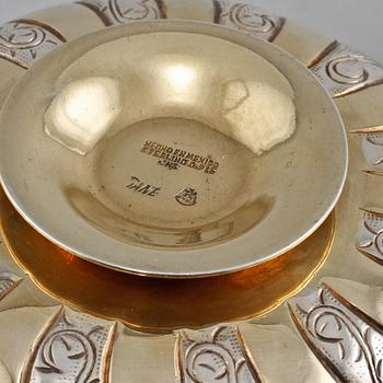 PARTI SILVER, 5 delar, 1800/1900-tal. Vikt 670 g.