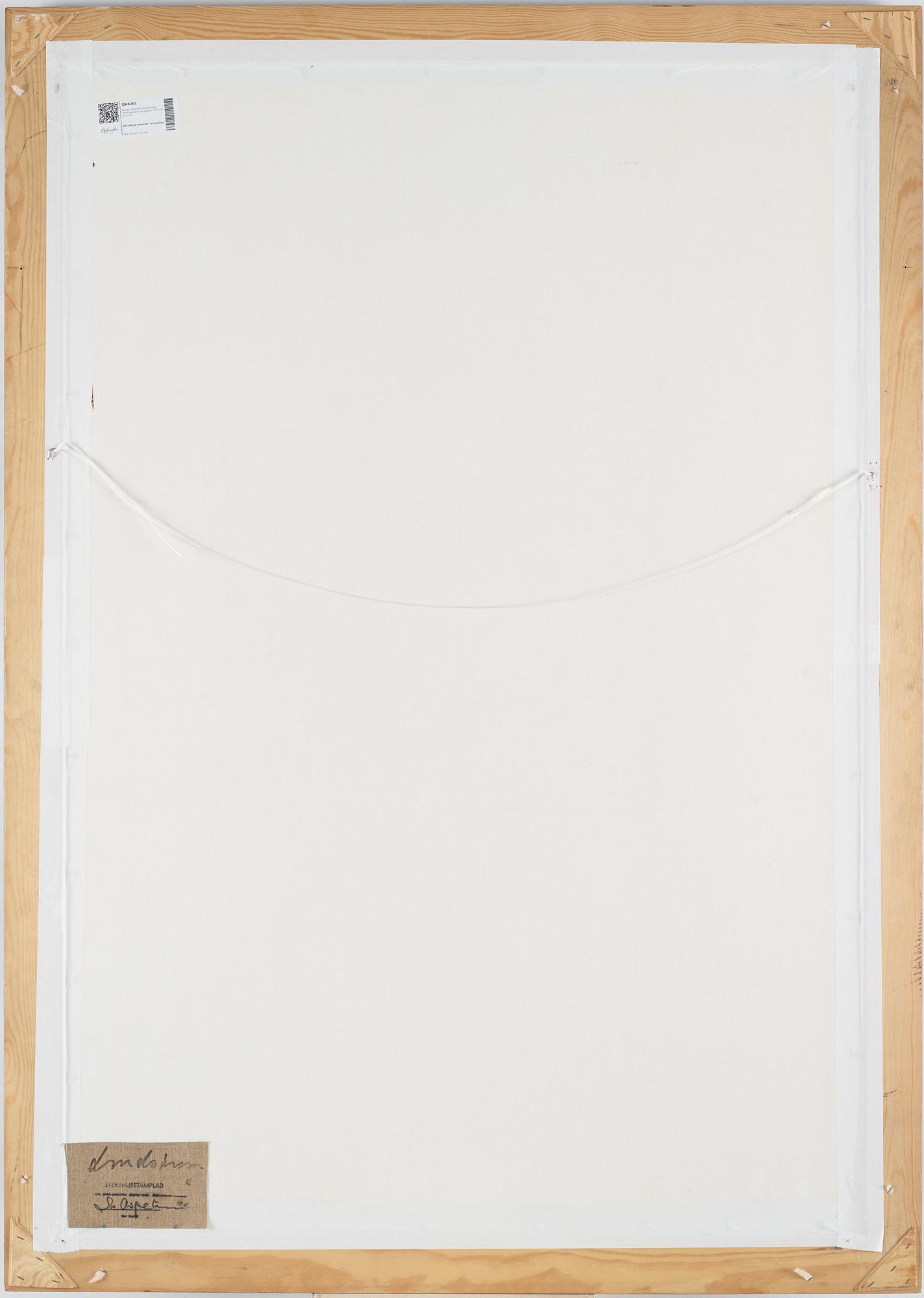 Bengt Lindström, acrylic on paper, signed with stamp, certified verso by Curt Aspelin, executed in the 2000s.