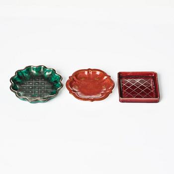 Wilhelm Kåge, a collection of ceramic, mostly "Argenta", 49 pieces, Gustavsberg, Sweden, 1930's-60's.